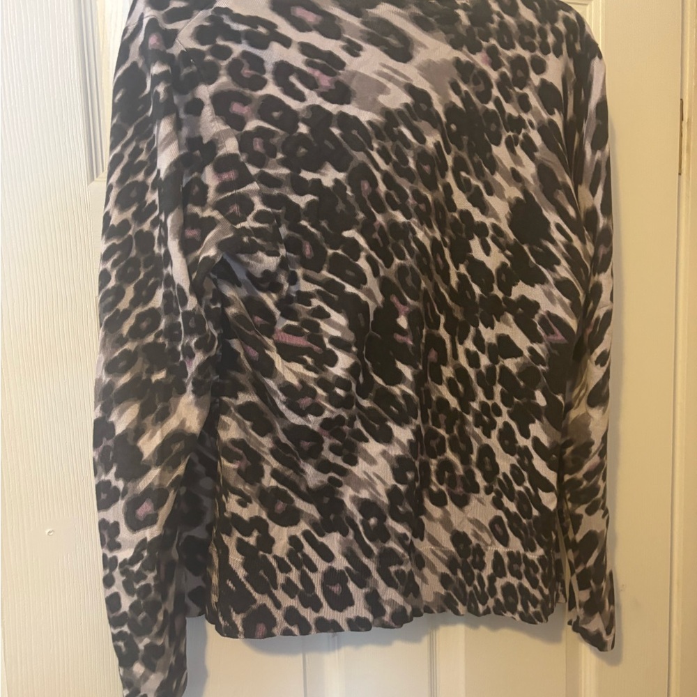 Vintage Ann Taylor Leopard Print Cardigan